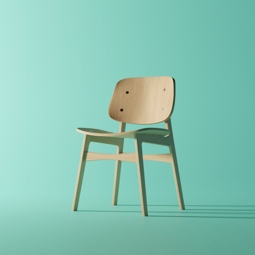 3D Render of a chair